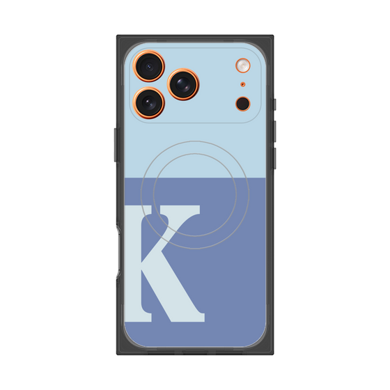 Premium Square Case with MagSafe［ Original - initial two tone - K blue ］