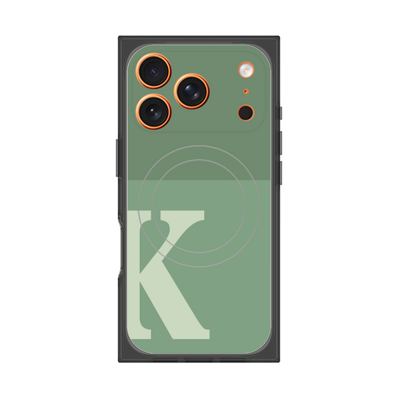 Premium Square Case with MagSafe［ Original - initial two tone - K green ］
