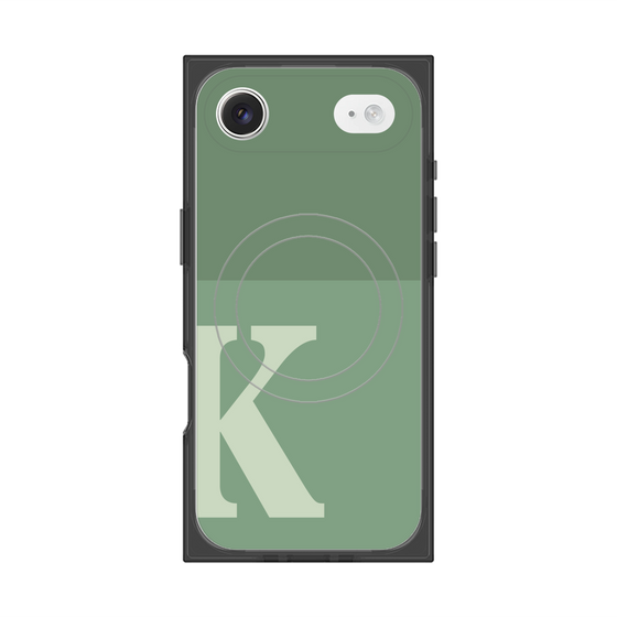 Premium Square Case with MagSafe［ Original - initial two tone - K green ］