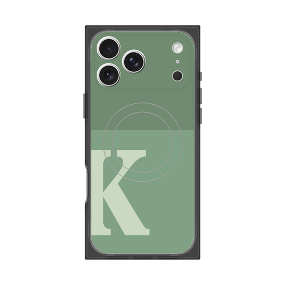 Premium Square Case with MagSafe［ Original - initial two tone - K green ］