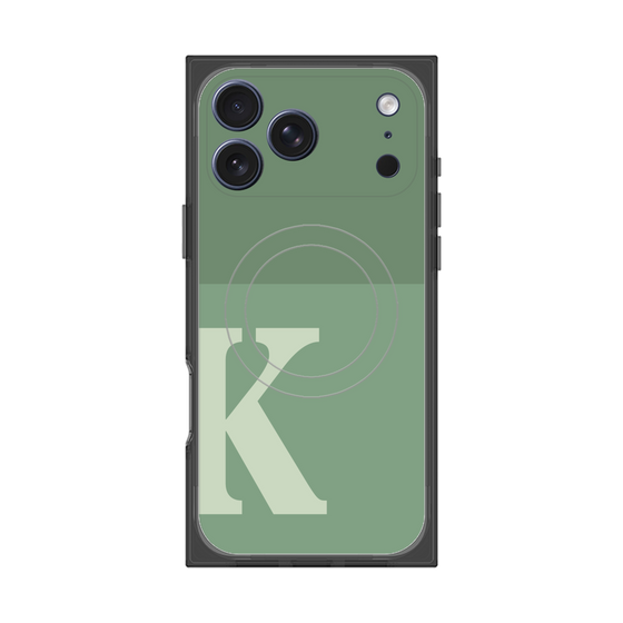 Premium Square Case with MagSafe［ Original - initial two tone - K green ］