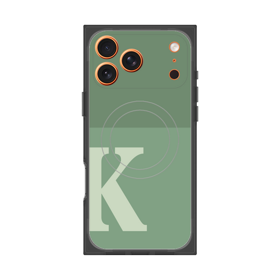 Premium Square Case with MagSafe［ Original - initial two tone - K green ］