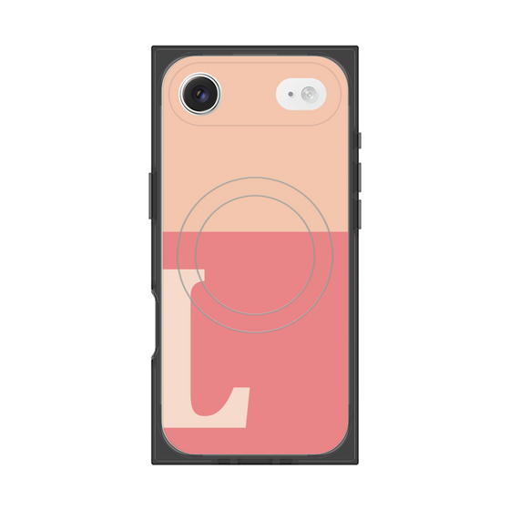 Premium Square Case with MagSafe［ Original - initial two tone - L pink ］