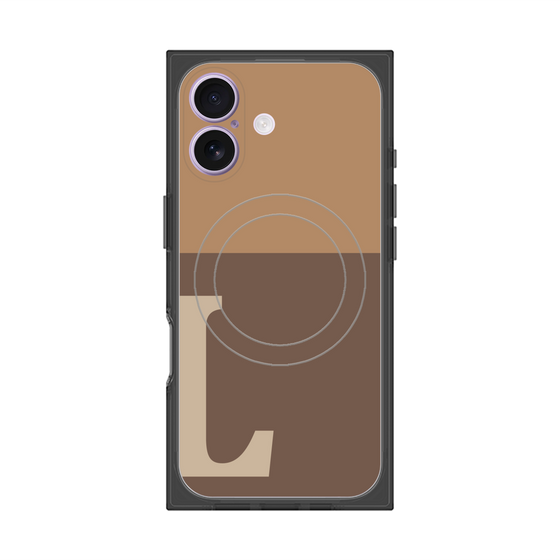 Premium Square Case with MagSafe［ Original - initial two tone - L brown ］
