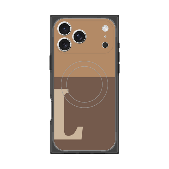 Premium Square Case with MagSafe［ Original - initial two tone - L brown ］