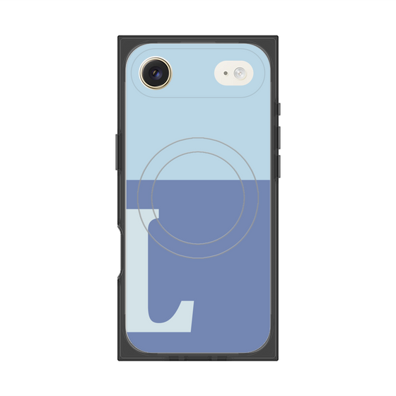 Premium Square Case with MagSafe［ Original - initial two tone - L blue ］