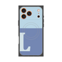 Premium Square Case with MagSafe［ Original - initial two tone - L blue ］