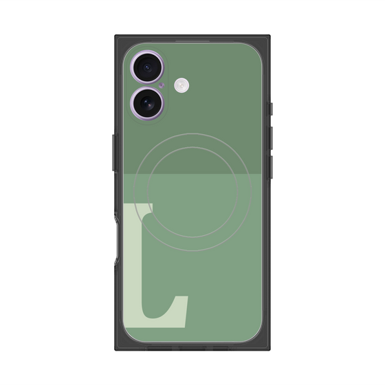 Premium Square Case with MagSafe［ Original - initial two tone - L green ］