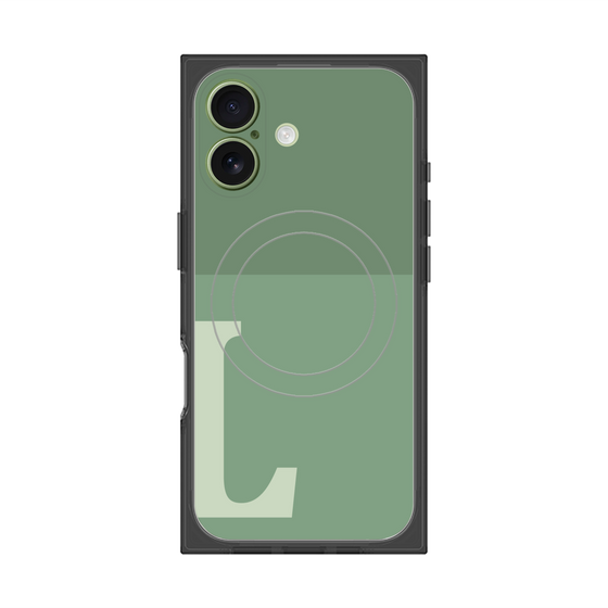 Premium Square Case with MagSafe［ Original - initial two tone - L green ］