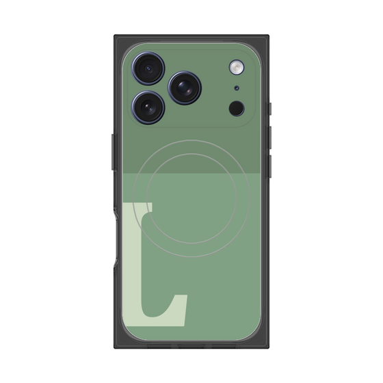 Premium Square Case with MagSafe［ Original - initial two tone - L green ］