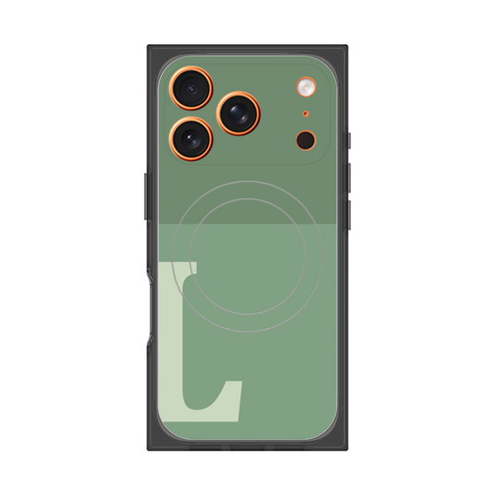 Premium Square Case with MagSafe［ Original - initial two tone - L green ］