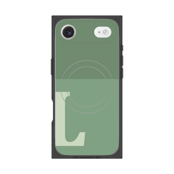 Premium Square Case with MagSafe［ Original - initial two tone - L green ］
