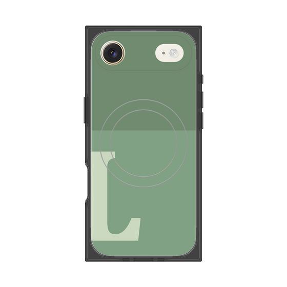 Premium Square Case with MagSafe［ Original - initial two tone - L green ］