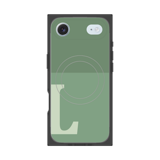 Premium Square Case with MagSafe［ Original - initial two tone - L green ］