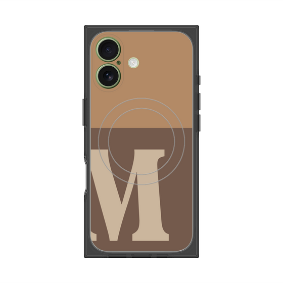 Premium Square Case with MagSafe［ Original - initial two tone - M brown ］