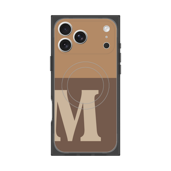 Premium Square Case with MagSafe［ Original - initial two tone - M brown ］