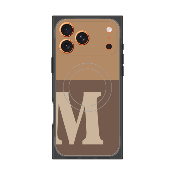Premium Square Case with MagSafe［ Original - initial two tone - M brown ］