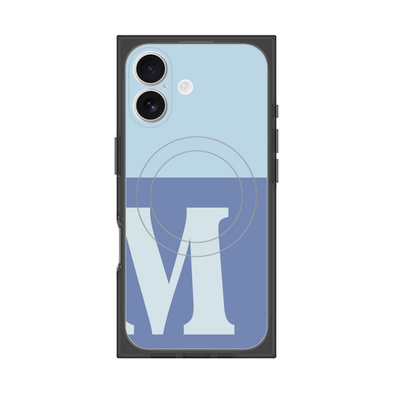 Premium Square Case with MagSafe［ Original - initial two tone - M blue ］