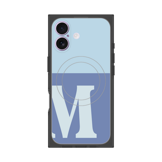 Premium Square Case with MagSafe［ Original - initial two tone - M blue ］