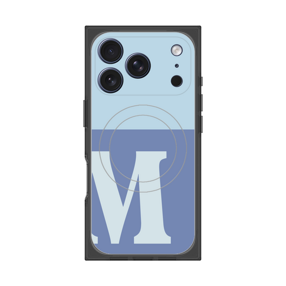 Premium Square Case with MagSafe［ Original - initial two tone - M blue ］