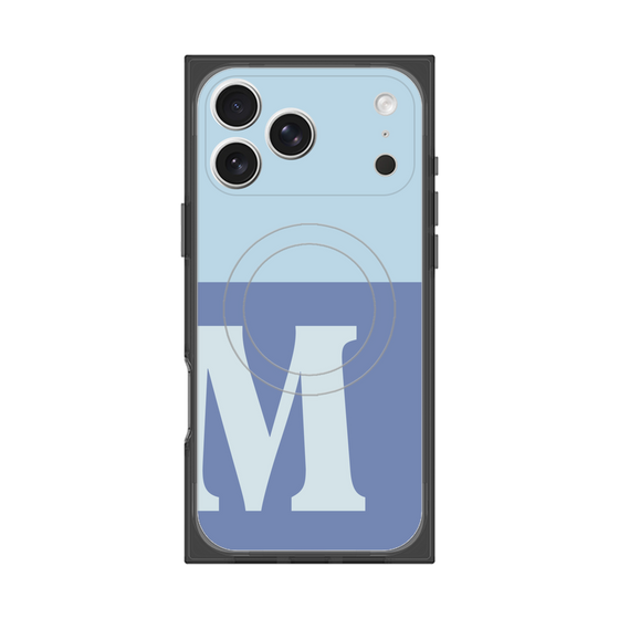 Premium Square Case with MagSafe［ Original - initial two tone - M blue ］