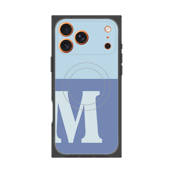 Premium Square Case with MagSafe［ Original - initial two tone - M blue ］