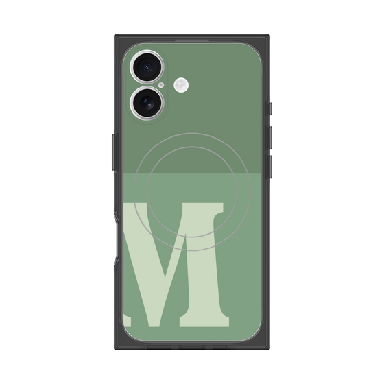 Premium Square Case with MagSafe［ Original - initial two tone - M green ］