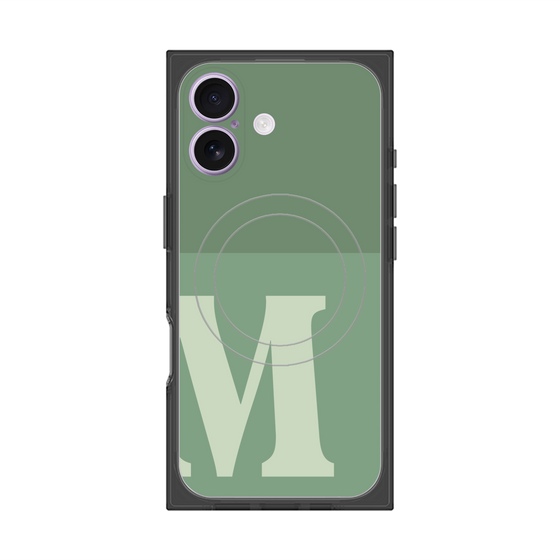 Premium Square Case with MagSafe［ Original - initial two tone - M green ］