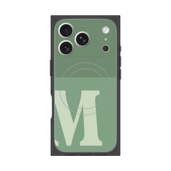Premium Square Case with MagSafe［ Original - initial two tone - M green ］