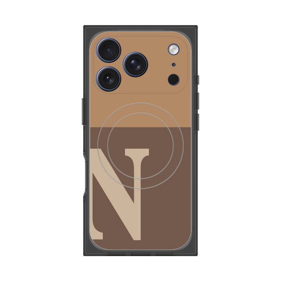Premium Square Case with MagSafe［ Original - initial two tone - N brown ］