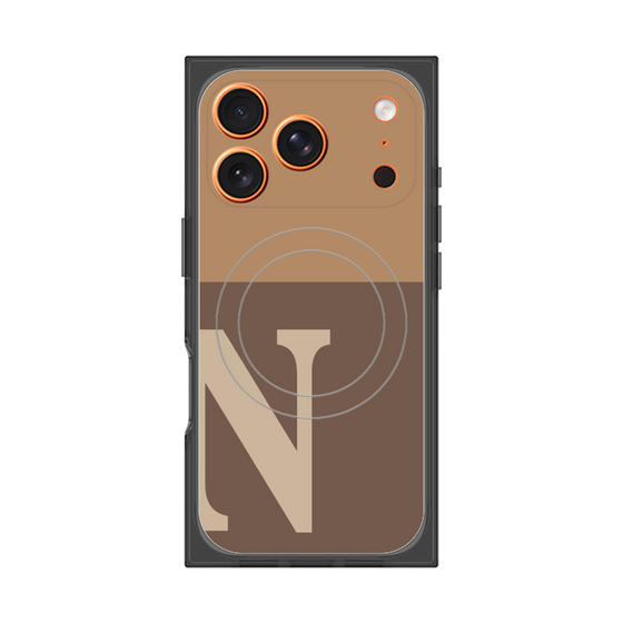 Premium Square Case with MagSafe［ Original - initial two tone - N brown ］