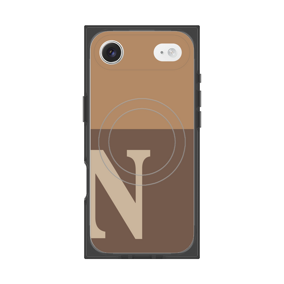 Premium Square Case with MagSafe［ Original - initial two tone - N brown ］