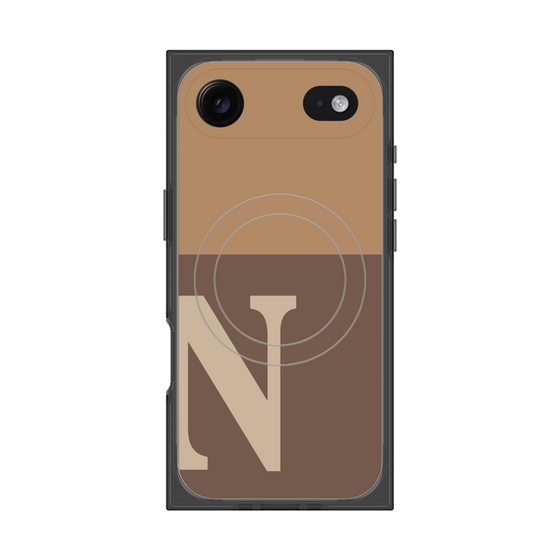 Premium Square Case with MagSafe［ Original - initial two tone - N brown ］
