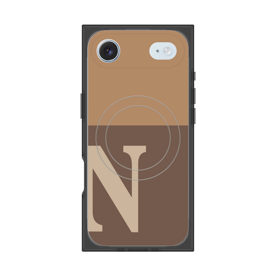 Premium Square Case with MagSafe［ Original - initial two tone - N brown ］