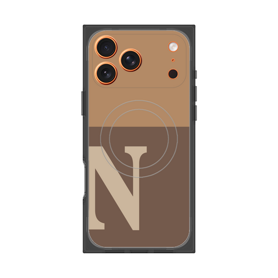 Premium Square Case with MagSafe［ Original - initial two tone - N brown ］