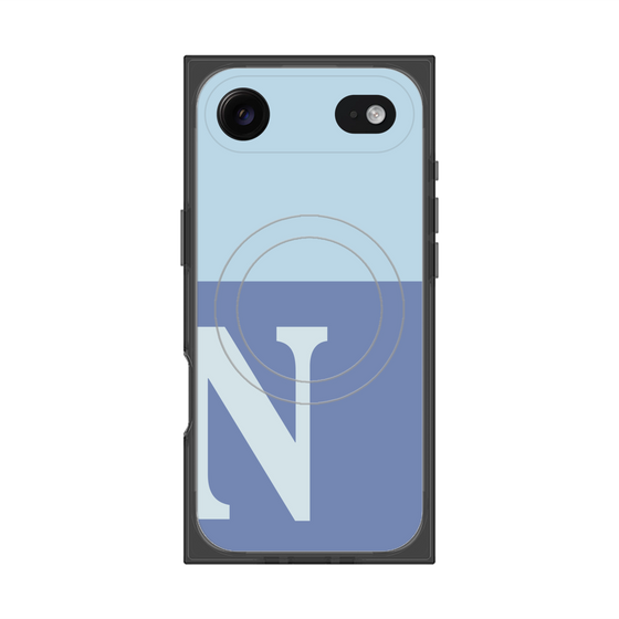 Premium Square Case with MagSafe［ Original - initial two tone - N blue ］