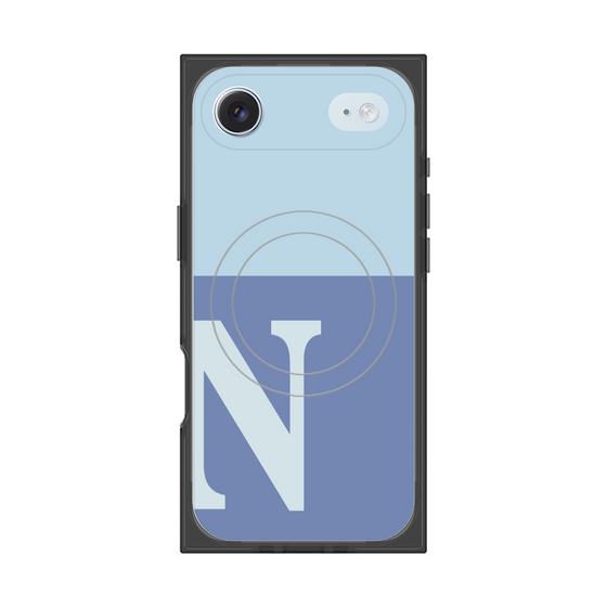 Premium Square Case with MagSafe［ Original - initial two tone - N blue ］
