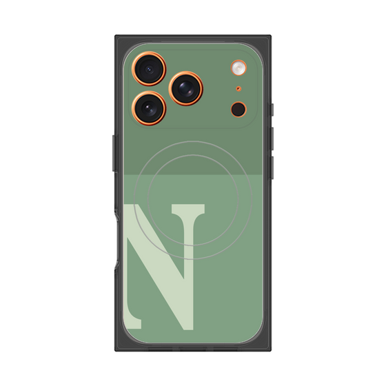 Premium Square Case with MagSafe［ Original - initial two tone - N green ］