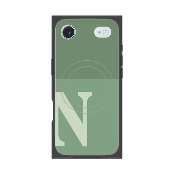 Premium Square Case with MagSafe［ Original - initial two tone - N green ］