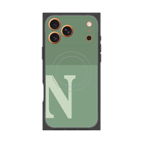 Premium Square Case with MagSafe［ Original - initial two tone - N green ］