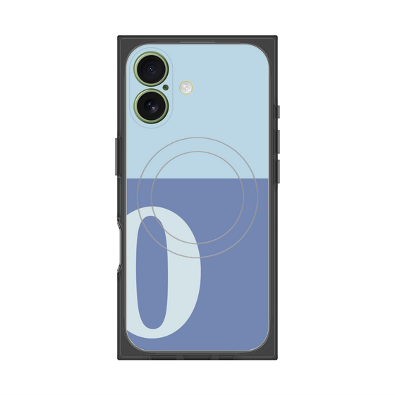 Premium Square Case with MagSafe［ Original - initial two tone - O blue ］