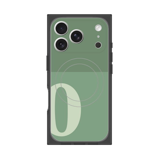 Premium Square Case with MagSafe［ Original - initial two tone - O green ］