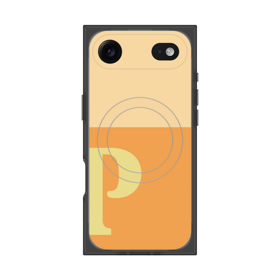 Premium Square Case with MagSafe［ Original - initial two tone - P orange ］