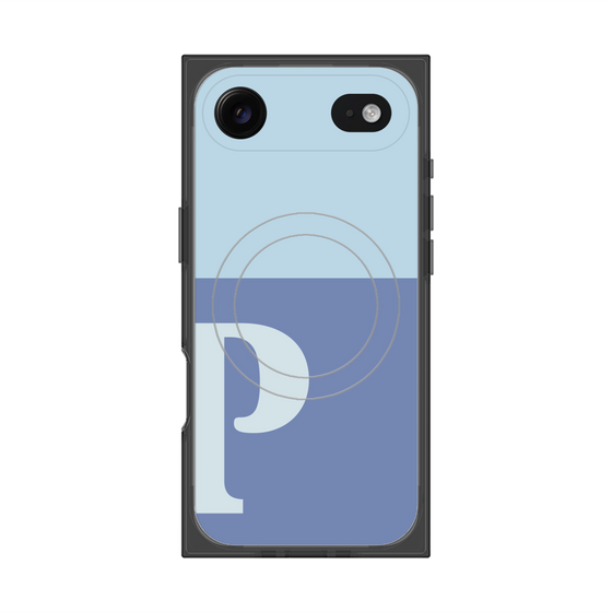 Premium Square Case with MagSafe［ Original - initial two tone - P blue ］