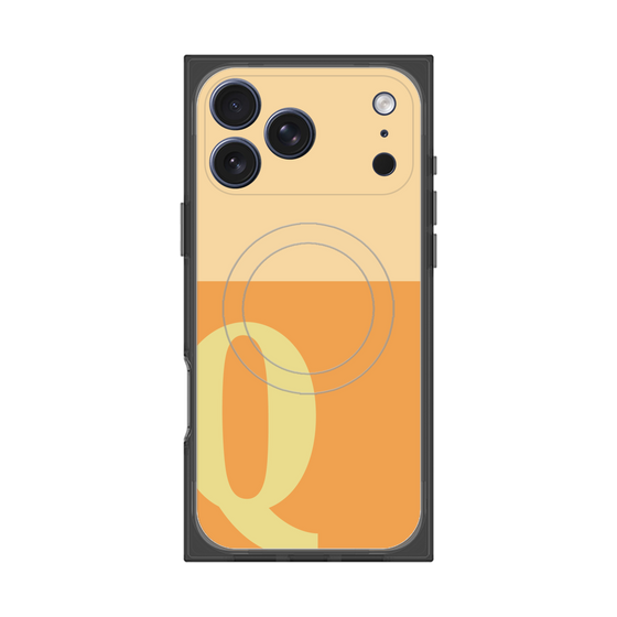 Premium Square Case with MagSafe［ Original - initial two tone - Q orange ］