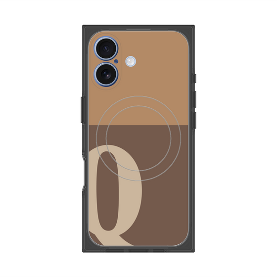 Premium Square Case with MagSafe［ Original - initial two tone - Q brown ］