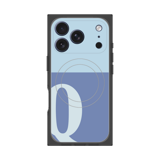 Premium Square Case with MagSafe［ Original - initial two tone - Q blue ］