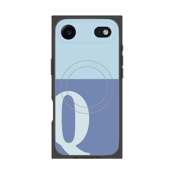 Premium Square Case with MagSafe［ Original - initial two tone - Q blue ］