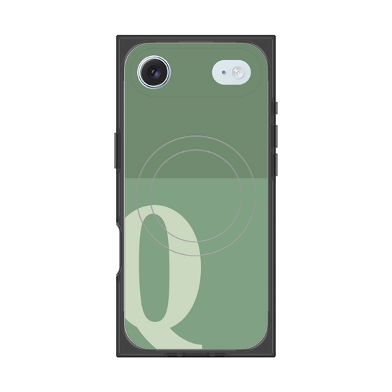 Premium Square Case with MagSafe［ Original - initial two tone - Q green ］