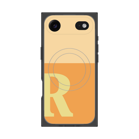 Premium Square Case with MagSafe［ Original - initial two tone - R orange ］